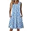 Zeagoo Summer Dresses for Women 2026 Sleeveless Casual Floral Tshirt Sundress with Pockets Loose Tank Beach Dress