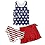 Girls Swimsuits 3 Piece Tankini Bathing Suit Set Cute Bikini Swimwear with Cover Ups Beach Skirt 5-16 Years