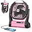 Peouix Portable Rechargeable Fan, 20000mAh Cordless Battery Powered Camping Tent Fans with LED Lantern, Small USB C Operated Outdoor Ventiladores for Travel Camp Fishing Office Home Essentials