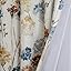 MYSKY HOME Floral Linen Curtains 84 inch Length 2 Panels Set Summer Flower Patterned Semi Sheer Light Filtering Privacy Farmhouse Grommet Drapes for Living/Dining Room, Yellow, W52 x L84, Pack-2