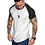 COOFANDY Men's Muscle T-Shirt Pleated Raglan Sleeve Bodybuilding Gym Tee Short Sleeve Fashion Workout Shirts Hipster Shirt