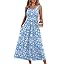 WIHOLL Summer Dresses for Women Flowy Casual Midi Dress Beach Vacation Sundresses with Pockets