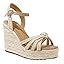 mikarka Sandals for Women 2026: Comfortable Wedge Platform Sandals Women - Braided Espadrilles for Women Ankle Strap Open Toe Wedges Heels Beach Sandals Summer Shoes