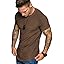 COOFANDY Men's Muscle T-Shirt Pleated Raglan Sleeve Bodybuilding Gym Tee Short Sleeve Fashion Workout Shirts Hipster Shirt