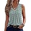 Zeagoo Womens Tank Tops Summer Sleeveless Loose Fit Tops V Neck Pleated Shirts Basic Tees Dressy Casual Trendy Clothes