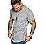 COOFANDY Men's Muscle T-Shirt Pleated Raglan Sleeve Bodybuilding Gym Tee Short Sleeve Fashion Workout Shirts Hipster Shirt