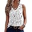 Zeagoo Womens Tank Tops Summer Sleeveless Loose Fit Tops V Neck Pleated Shirts Basic Tees Dressy Casual Trendy Clothes