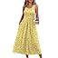 WIHOLL Summer Dresses for Women Flowy Casual Midi Dress Beach Vacation Sundresses with Pockets
