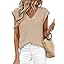 PRETTYGARDEN Women's 2026 Lightweight Sweaters Vest Spring Trendy Cap Sleeve V Neck Knit Tank Tops Summer Going Out Outfits