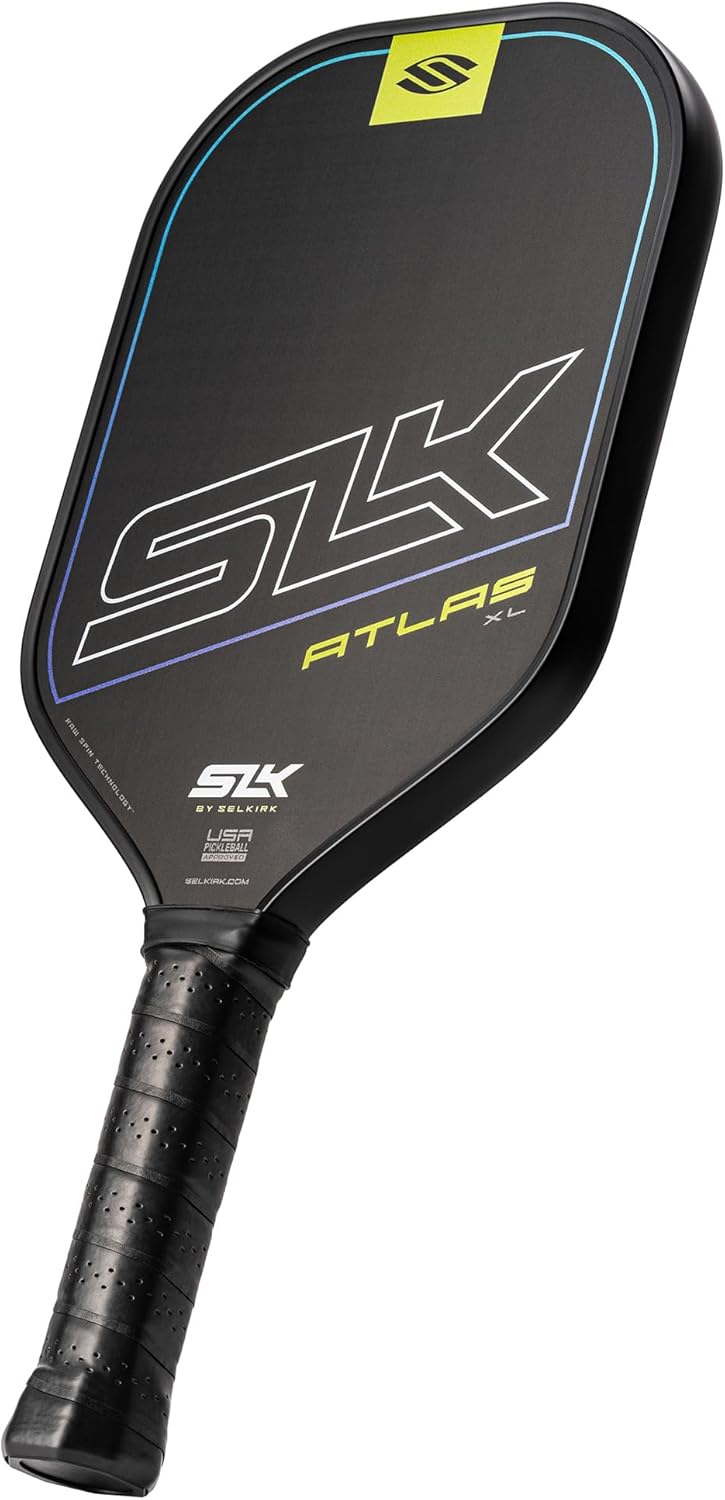 Selkirk Sport Atlas Raw Carbon Fiber Pickleball Paddles | Midweight Pickleball Paddle with Polymer Honeycomb Core | USAPA Approved Carbon Fiber Face for Spin and Control