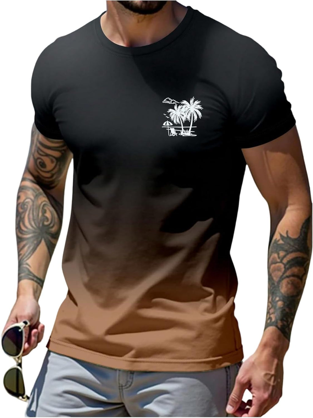 SOLY HUX Men's Short Sleeve Graphic Tees Summer Crewneck Top Shirt Beach Vacation T-Shirts