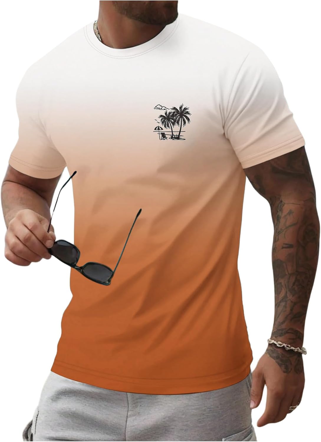 SOLY HUX Men's Short Sleeve Graphic Tees Summer Crewneck Top Shirt Beach Vacation T-Shirts