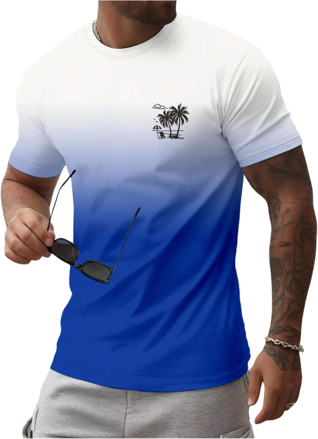 SOLY HUX Men's Short Sleeve Graphic Tees Summer Crewneck Top Shirt Beach Vacation T-Shirts