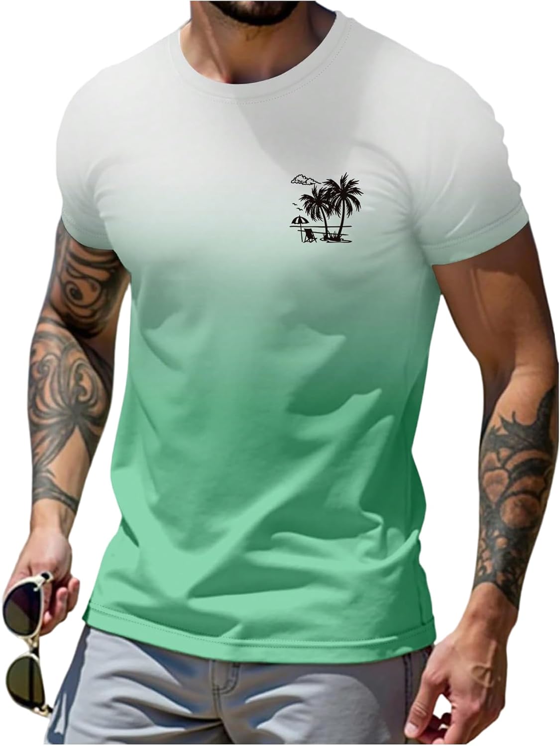 SOLY HUX Men's Short Sleeve Graphic Tees Summer Crewneck Top Shirt Beach Vacation T-Shirts