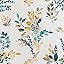 MYSKY HOME Floral Linen Curtains 84 inch Length 2 Panels Set Summer Flower Patterned Semi Sheer Light Filtering Privacy Farmhouse Grommet Drapes for Living/Dining Room, Yellow, W52 x L84, Pack-2