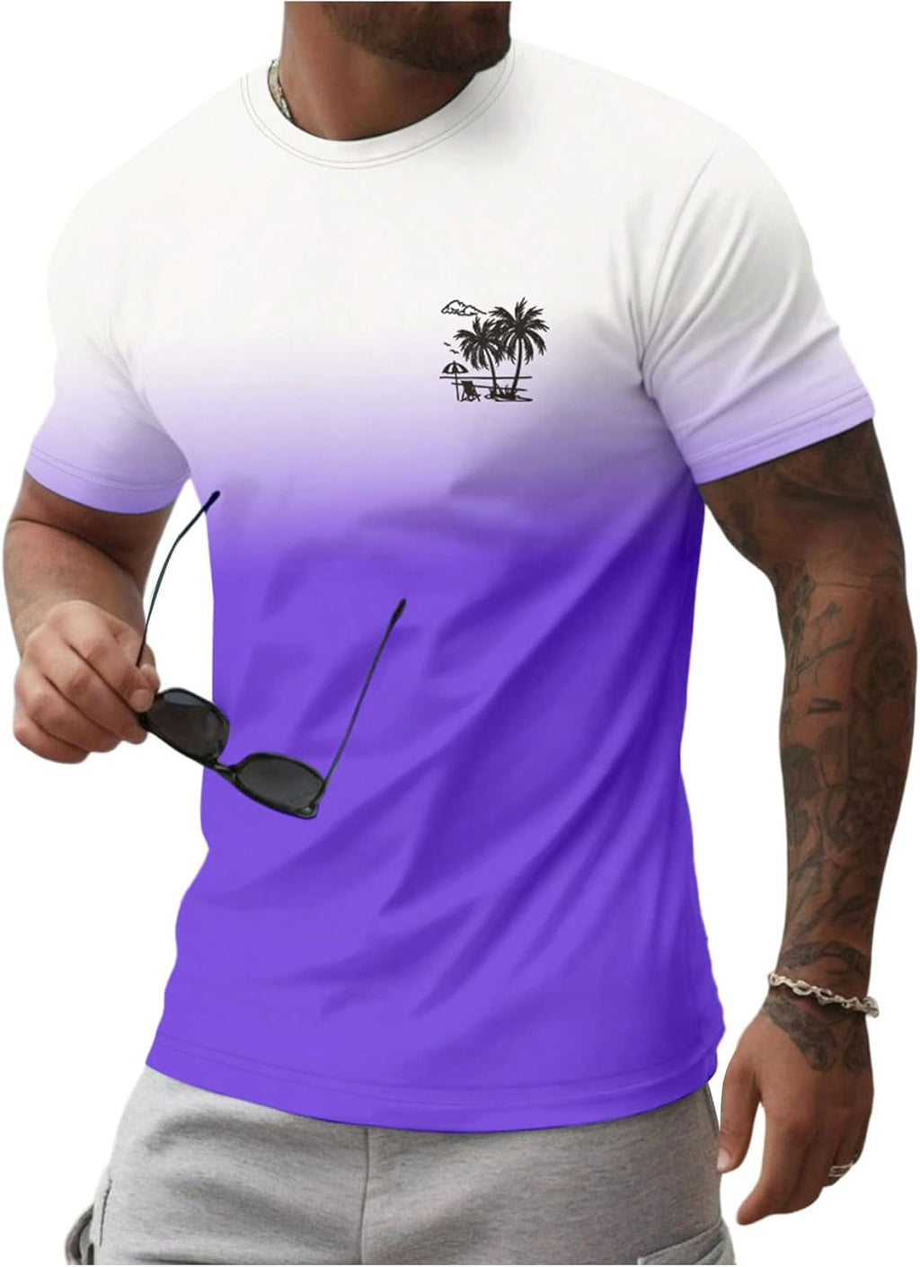SOLY HUX Men's Short Sleeve Graphic Tees Summer Crewneck Top Shirt Beach Vacation T-Shirts