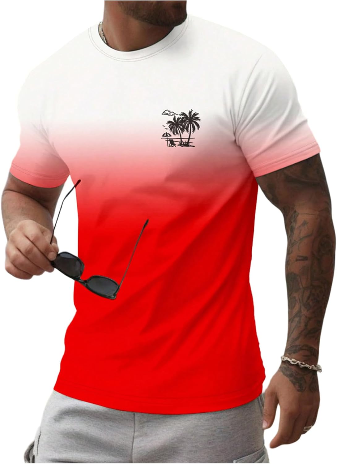 SOLY HUX Men's Short Sleeve Graphic Tees Summer Crewneck Top Shirt Beach Vacation T-Shirts