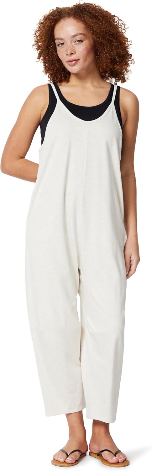 Essentials Women's Oversized-Fit Sleeveless Jumpsuit