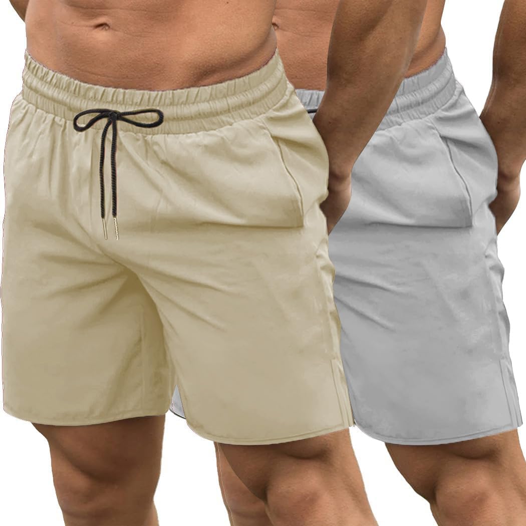COOFANDY Mens Athletic Shorts 7 Inch Quick Dry Stretch Lightweight Gym Workout Shorts with Pockets