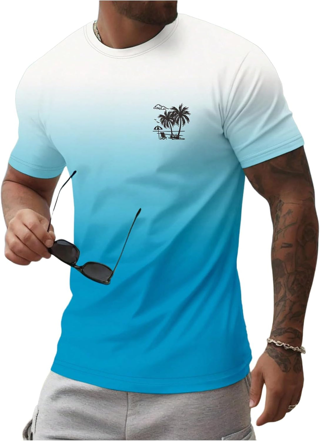 SOLY HUX Men's Short Sleeve Graphic Tees Summer Crewneck Top Shirt Beach Vacation T-Shirts