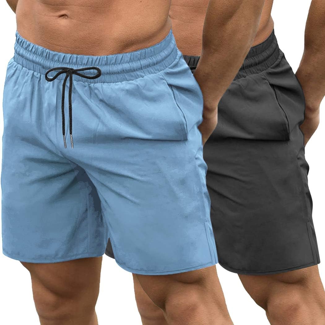 COOFANDY Mens Athletic Shorts 7 Inch Quick Dry Stretch Lightweight Gym Workout Shorts with Pockets