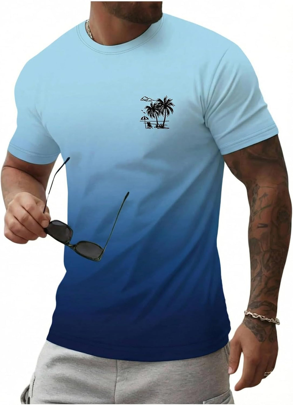 SOLY HUX Men's Short Sleeve Graphic Tees Summer Crewneck Top Shirt Beach Vacation T-Shirts