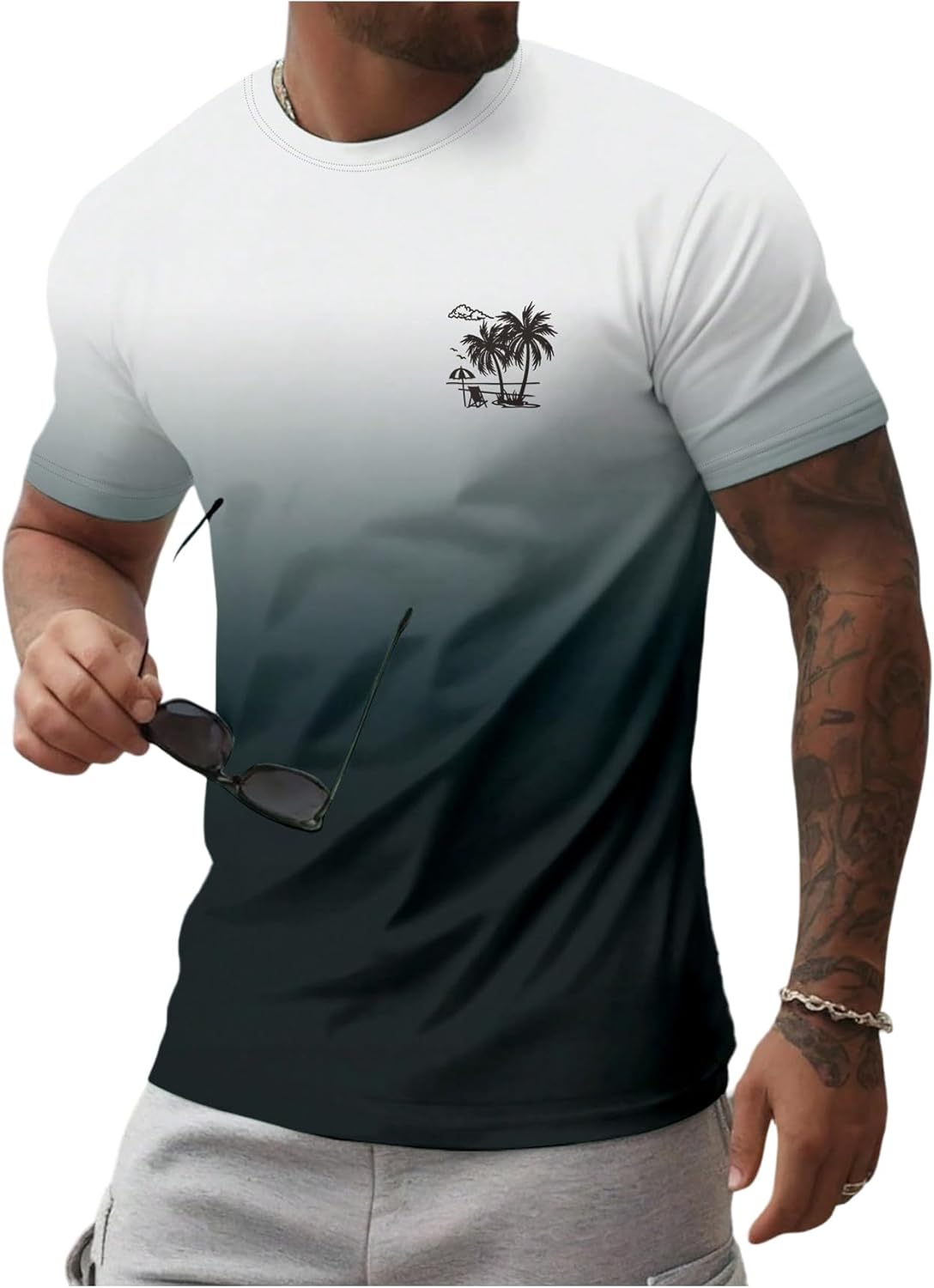 SOLY HUX Men's Short Sleeve Graphic Tees Summer Crewneck Top Shirt Beach Vacation T-Shirts