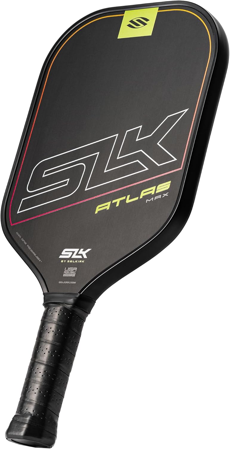 Selkirk Sport Atlas Raw Carbon Fiber Pickleball Paddles | Midweight Pickleball Paddle with Polymer Honeycomb Core | USAPA Approved Carbon Fiber Face for Spin and Control