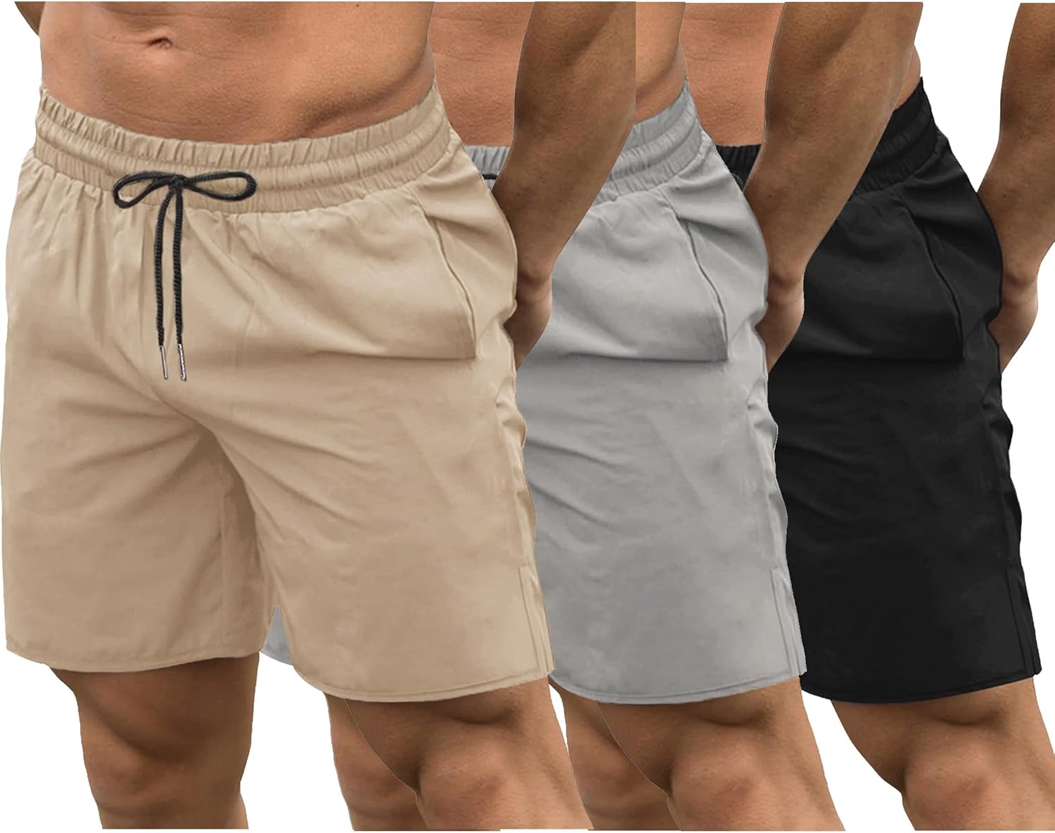 COOFANDY Mens Athletic Shorts 7 Inch Quick Dry Stretch Lightweight Gym Workout Shorts with Pockets