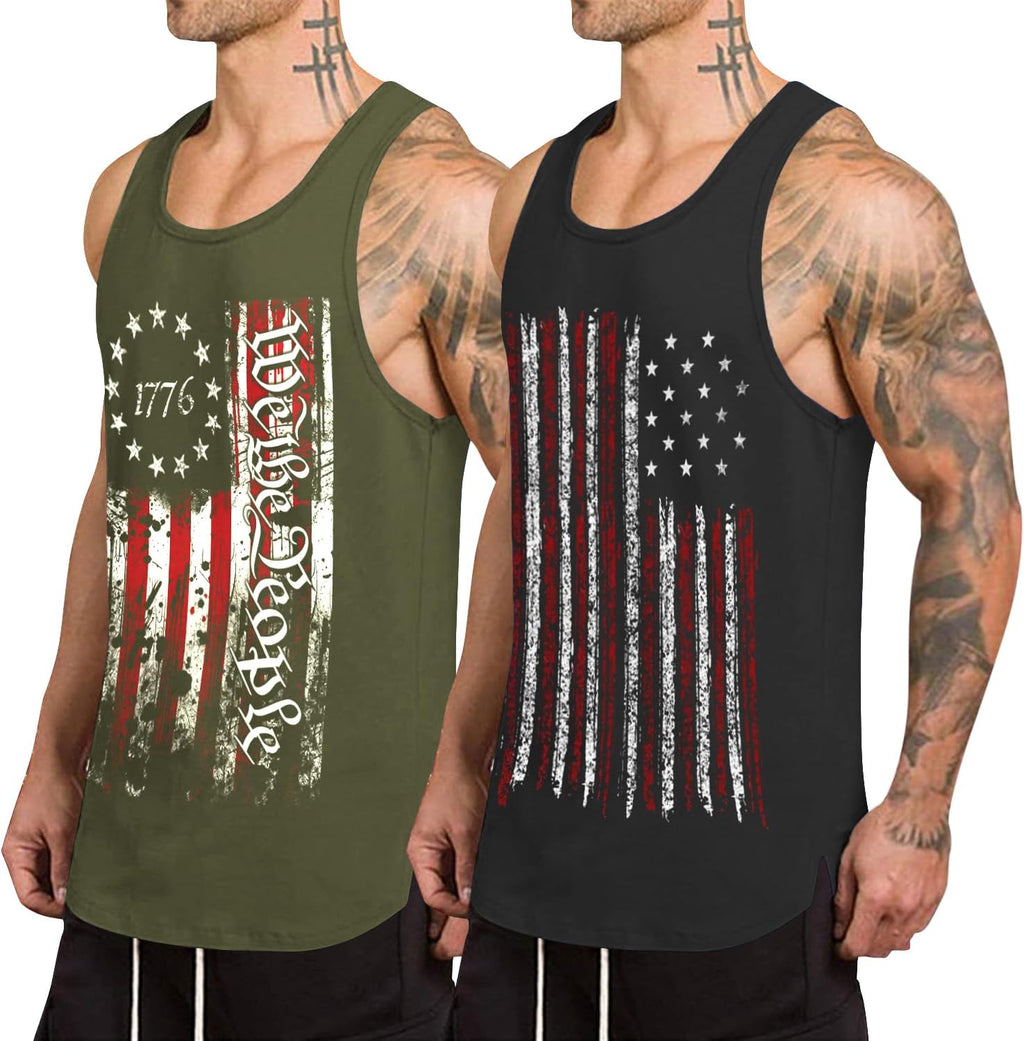 COOFANDY Men's 3 Pack Quick Dry Workout Tank Top Gym Muscle Tee Fitness Bodybuilding Sleeveless T Shirt