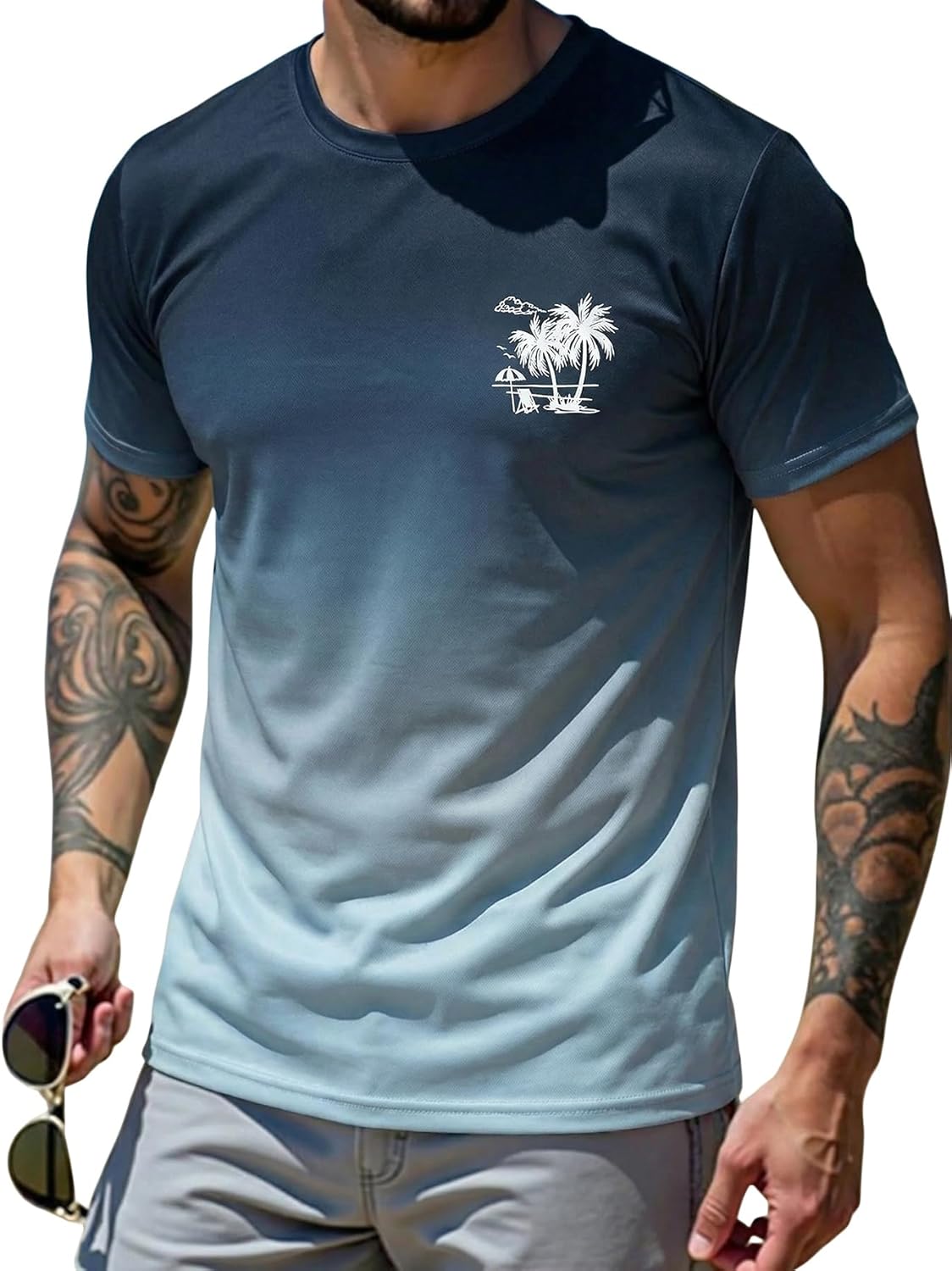SOLY HUX Men's Short Sleeve Graphic Tees Summer Crewneck Top Shirt Beach Vacation T-Shirts