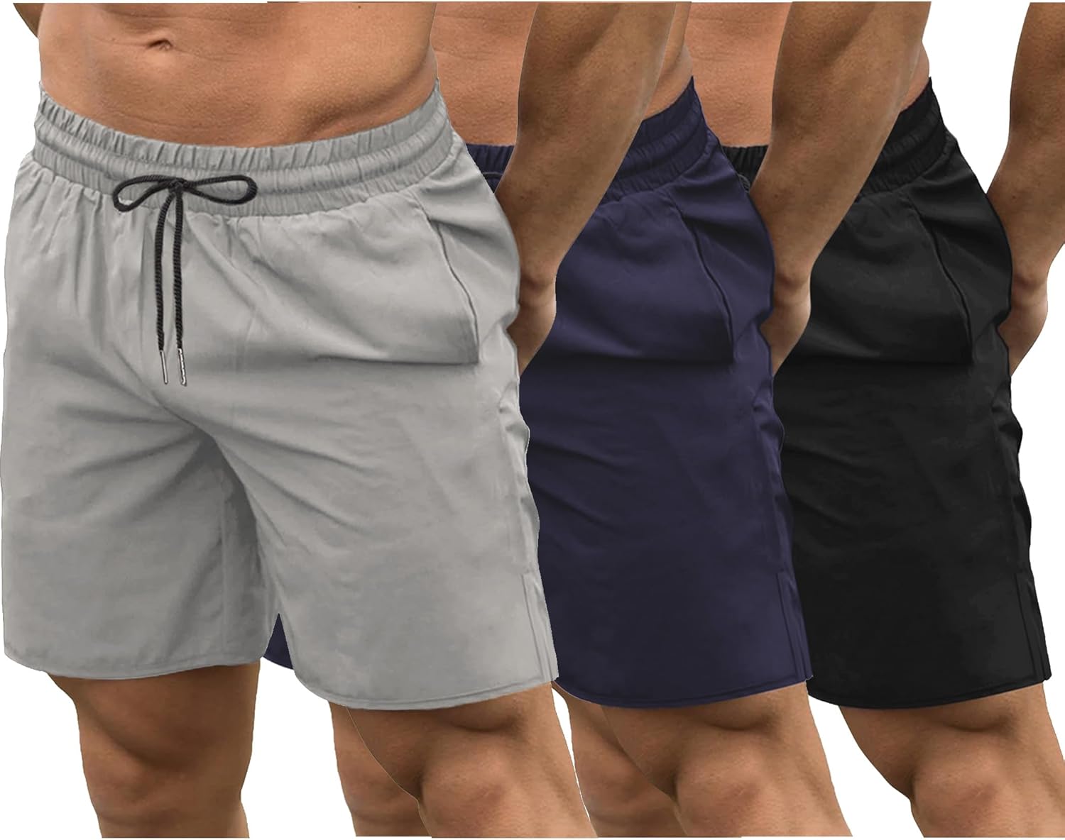 COOFANDY Mens Athletic Shorts 7 Inch Quick Dry Stretch Lightweight Gym Workout Shorts with Pockets