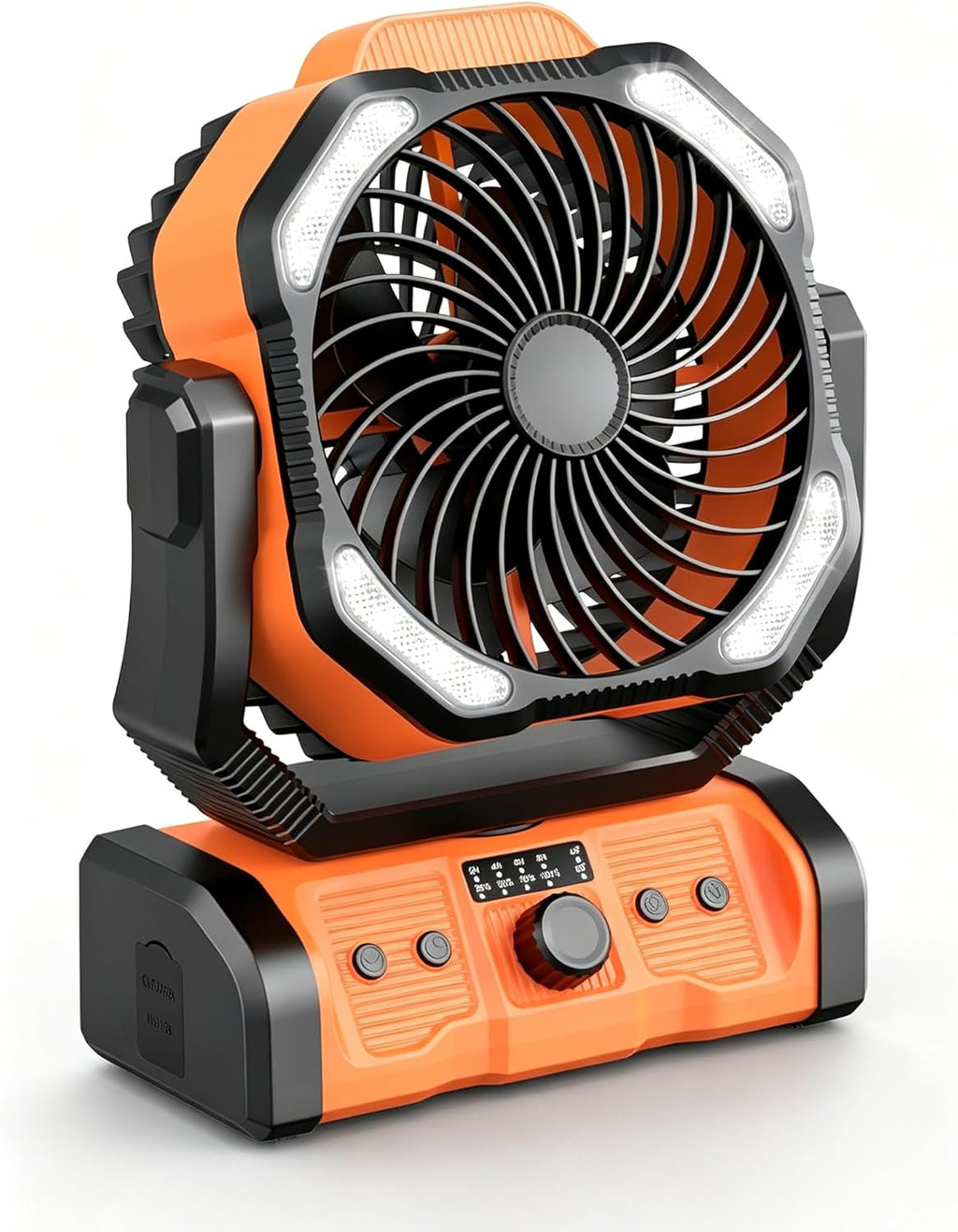 Peouix Portable Rechargeable Fan, 20000mAh Cordless Battery Powered Camping Tent Fans with LED Lantern, Small USB C Operated Outdoor Ventiladores for Travel Camp Fishing Office Home Essentials
