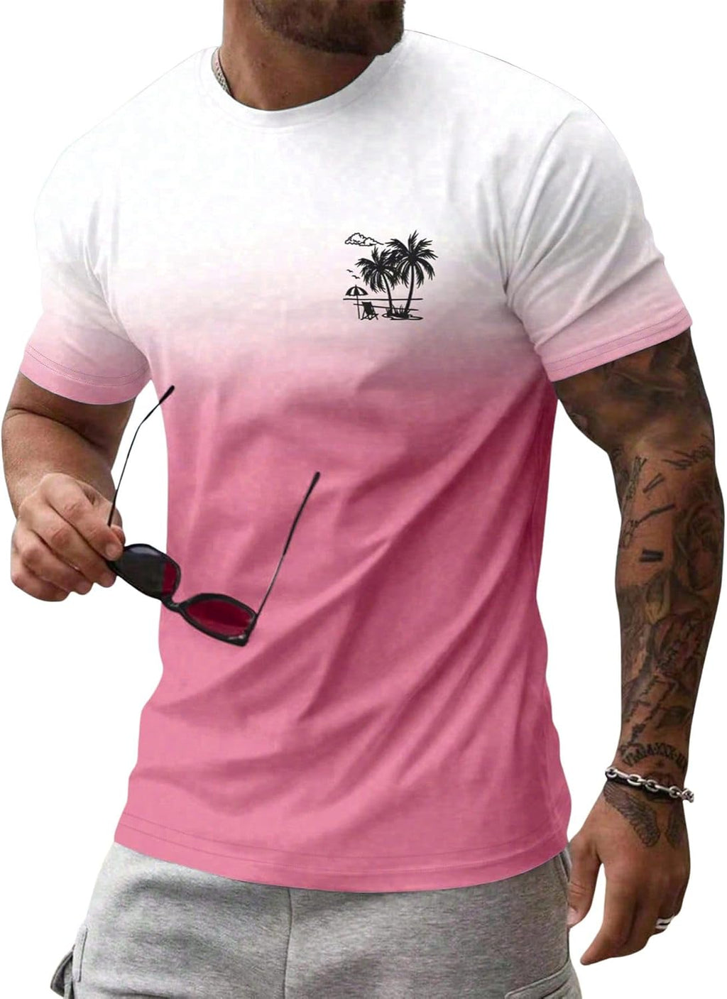 SOLY HUX Men's Short Sleeve Graphic Tees Summer Crewneck Top Shirt Beach Vacation T-Shirts