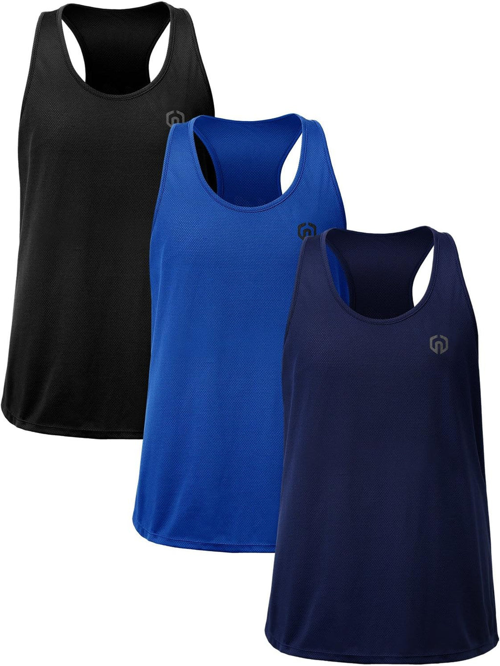 NELEUS Men's 3 Pack Dry Fit Y-Back Muscle Tank Workout Gym Shirt