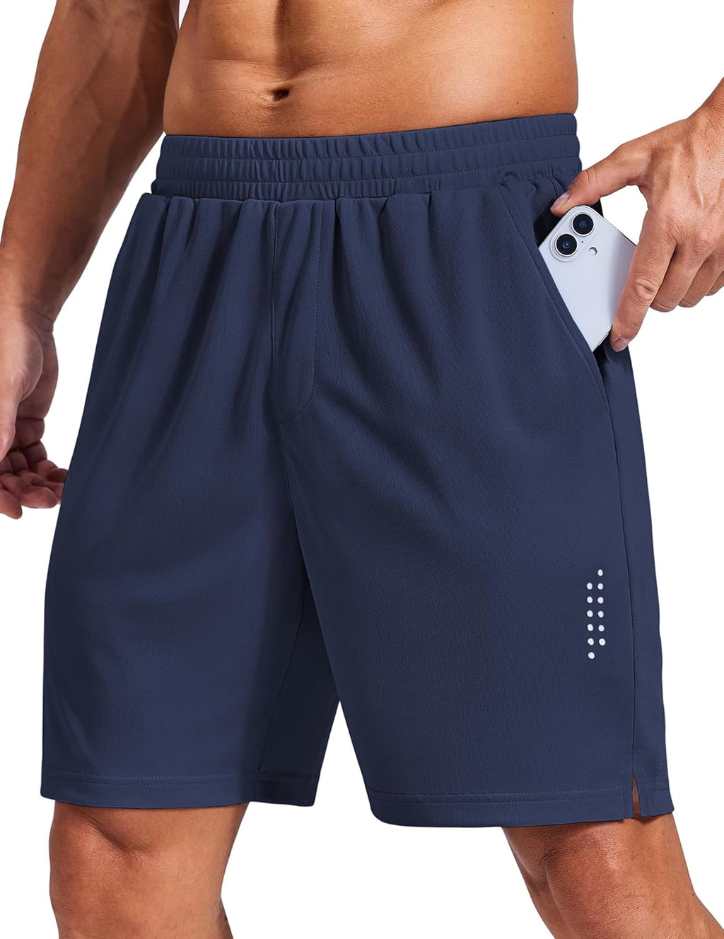 COOFANDY Mens Gym Athletic Shorts with Zipper Pockets Quick Dry 7" Workout Running Training Shorts
