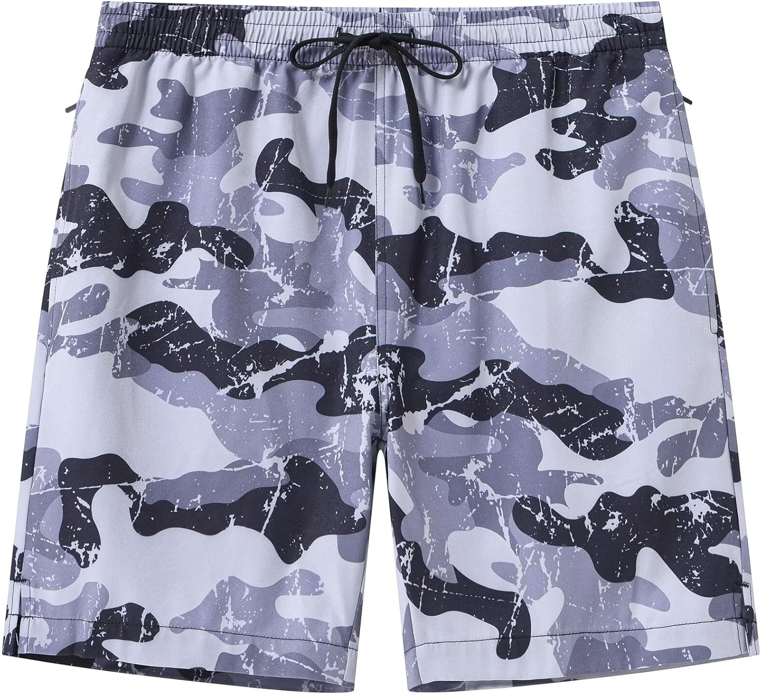 Tyhengta Men's Swim Trunks Quick Dry Beach Shorts with Zipper Pockets and Mesh Lining