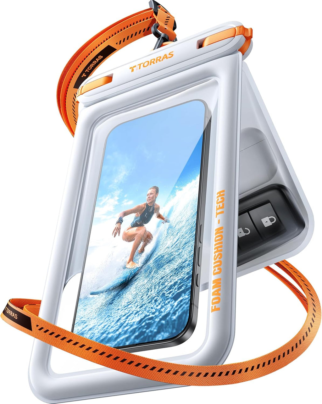 TORRAS IP68 Waterproof Phone Pouch Double Space, Floating Waterproof Phone Case with Lanyard for iPhone 17 Pro Max 16 15 14 S26 S25, Phone Dry Bag Vacation Cruise Ship Travel Essentials 7.0'', Black